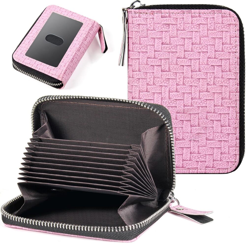 2607 Credit Card Wallet RFID Card Case Wallet Zipper Card Cases Holder